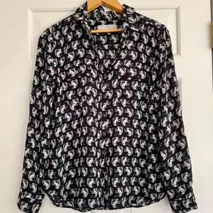 LOFT Squirrel Blouse